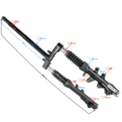 Seatpost + front shock absorbers YADEA T2
