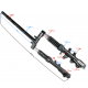 Seatpost + front shock absorbers YADEA T2