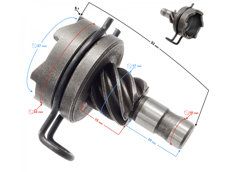 Kick Start Gear for scooter 4T 50cc 7 teeth