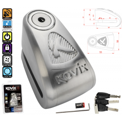 Stainless Steel Disc Lock with alarm KOVIX KAL14 Stainless Steel Disc Lock with alarm KOVIX KAL14