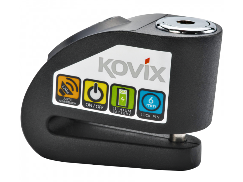 Black Disc Lock with alarm KOVIX KD6