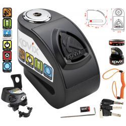 Black Disc Lock with alarm KOVIX KD6