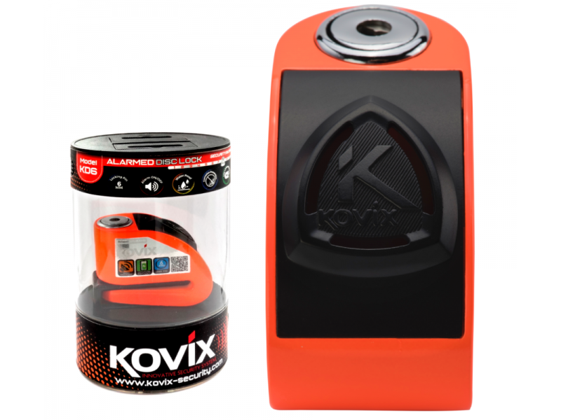 Orange Disc Lock with alarm KOVIX KD6