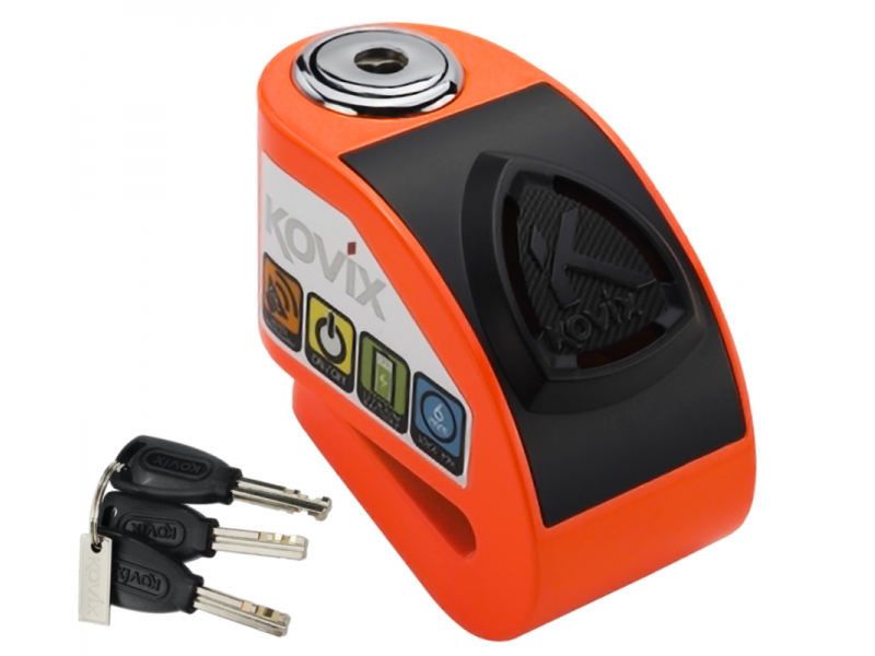 Orange Disc Lock with alarm KOVIX KD6