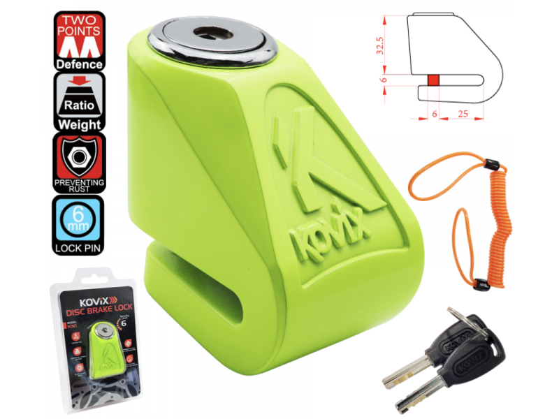 Yellow Disc Lock KOVIX KN1