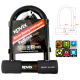 Black U-Lock padlock with alarm KOVIX KTL14-150