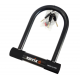 Black U-lock padlock with alarm KOViX KTL16-210
