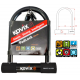 Black U-lock padlock with alarm KOViX KTL16-210