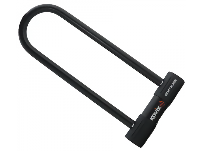 Black U-Lock padlock with alarm KOVIX KTL14-300