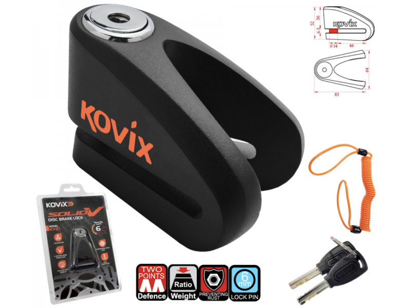 Black Disc Lock KOVIX KVC/Z1