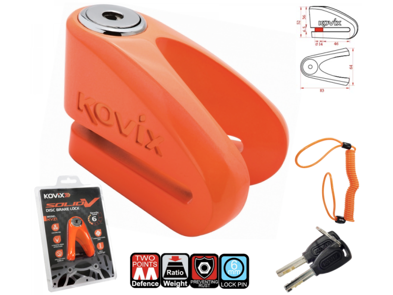 Orange Disc Lock KOVIX KVC/Z1