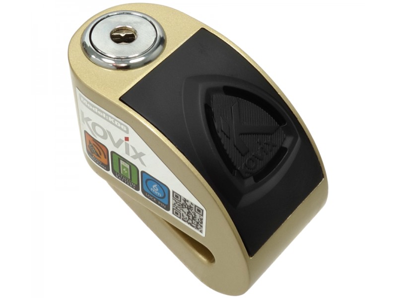 Gold brake disc lock with alarm KOVIX KD6 Gold brake disc lock with alarm KOVIX KD6