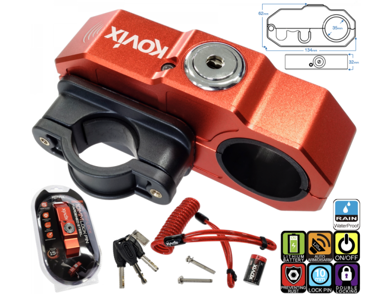 Red Grip lock with alarm KOVIX