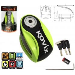 Neon Green Brake disc lock KOVIX KNX10 Neon Green Brake disc lock KOVIX KNX10