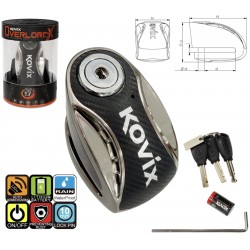 Stainless steel KOVIX KNX10 brake disc lock