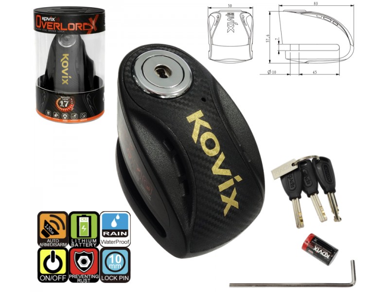 Black Brake disc lock KOVIX KNX10