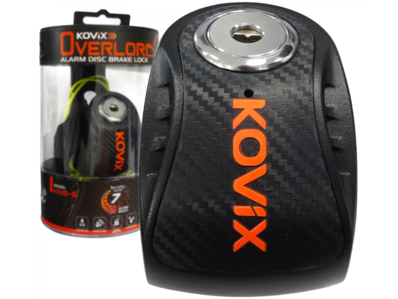 Brake disc lock with alarm KOVIX KNS6 black