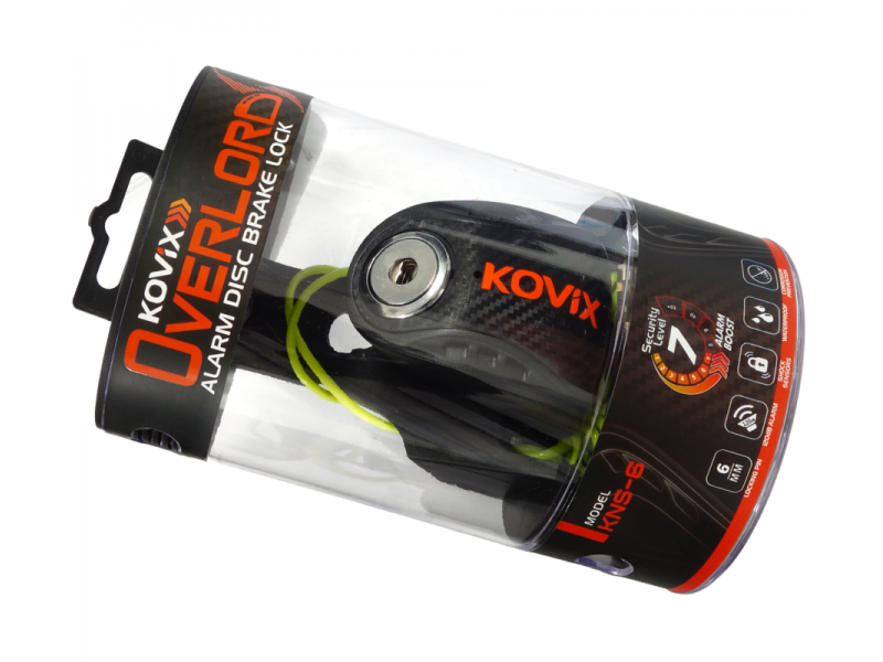 Brake disc lock with alarm KOVIX KNS6 black