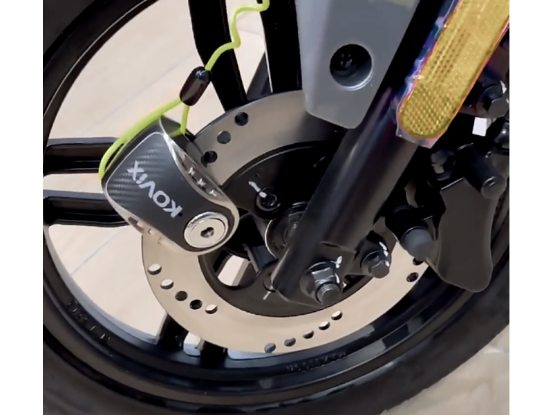 Brake disc lock with alarm KOVIX KNS6 black