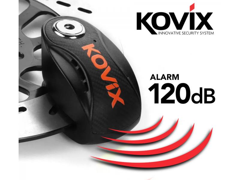 Brake disc lock with alarm KOVIX KNS6 black