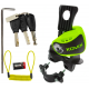 Brake disc lock with alarm KOVIX KNS6 fluo green