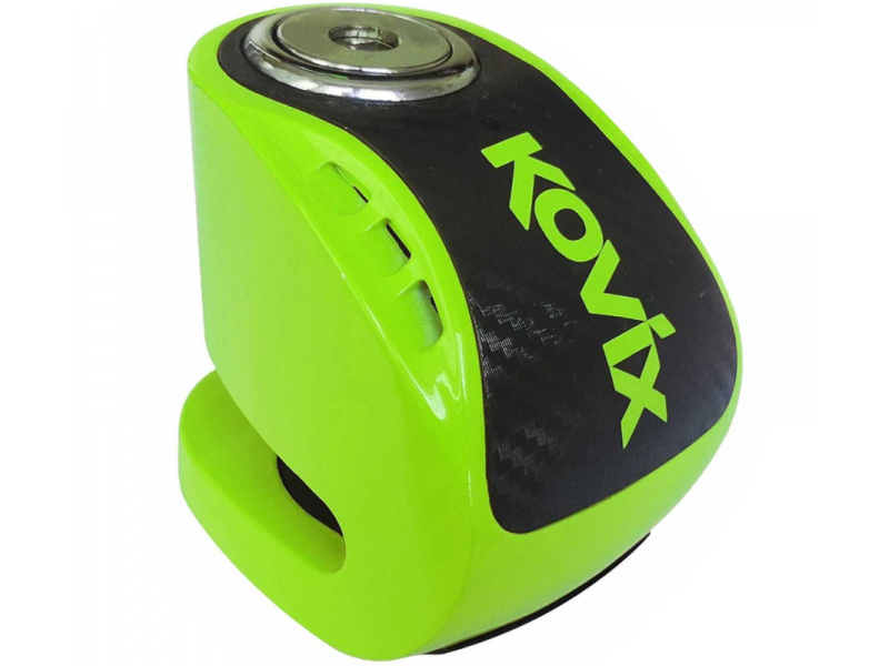Brake disc lock with alarm KOVIX KNS6 fluo green