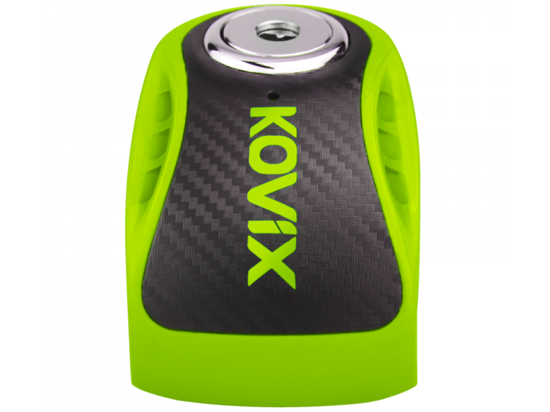 Brake disc lock with alarm KOVIX KNS6 fluo green