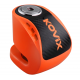 Brake disc lock with alarm KOVIX KNS6 fluo orange