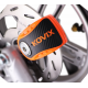 Brake disc lock with alarm KOVIX KNS6 fluo orange