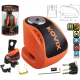 Brake disc lock with alarm KOVIX KNS6 fluo orange