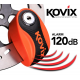 Brake disc lock with alarm KOVIX KNS6 fluo orange