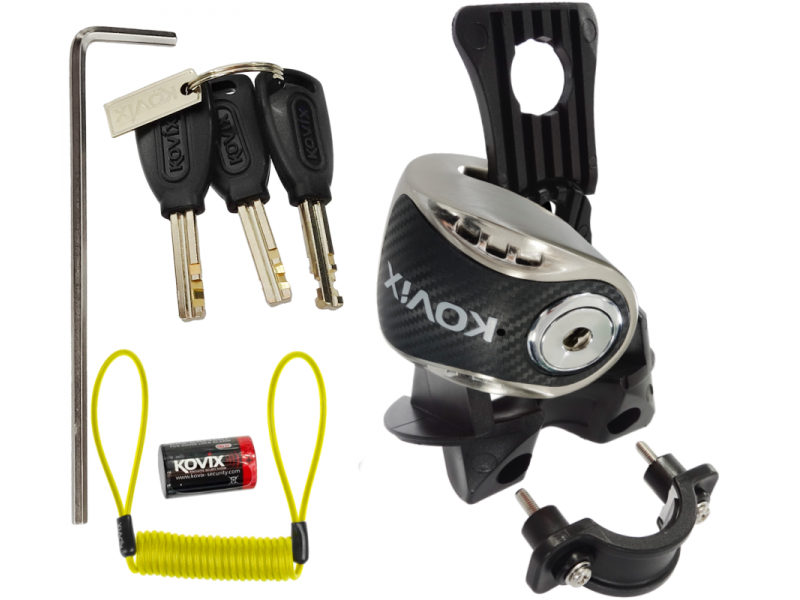 Brake disc lock with alarm KOVIX KNS6 metallic Brake disc lock with alarm KOVIX KNS6 metallic