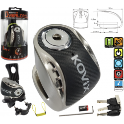 Brake disc lock with alarm KOVIX KNS6 metallic Brake disc lock with alarm KOVIX KNS6 metallic