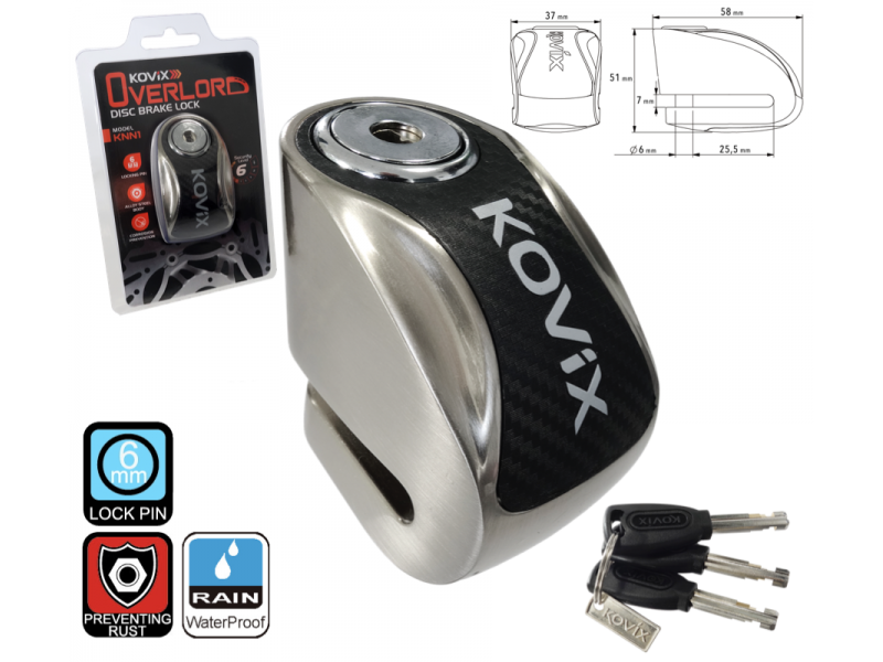 Brake disc lock KOVIX KNN1 metallic