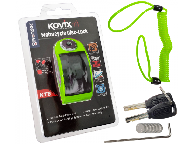 KOVIX KT6 disk lock fluo green