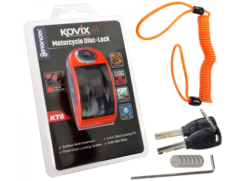 KOVIX KT6 disk lock fluo orange KOVIX KT6 disk lock fluo orange