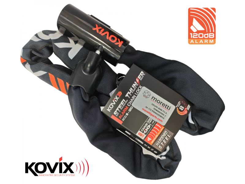 Łańcuch zabezpieczający z alarmem KOVIX KCQ 08-120 Łańcuch zabezpieczający z alarmem KOVIX KCQ 08-120