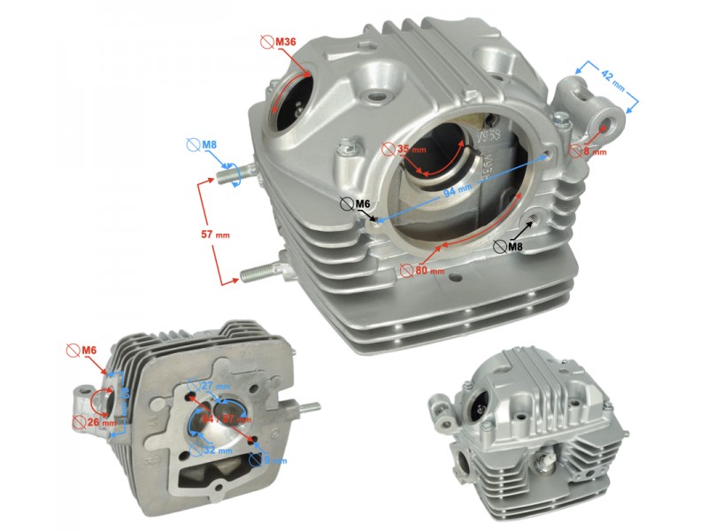 DB250 MZK cylinder head