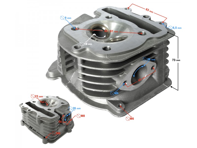Cylinder head without valves Cylinder head without valves