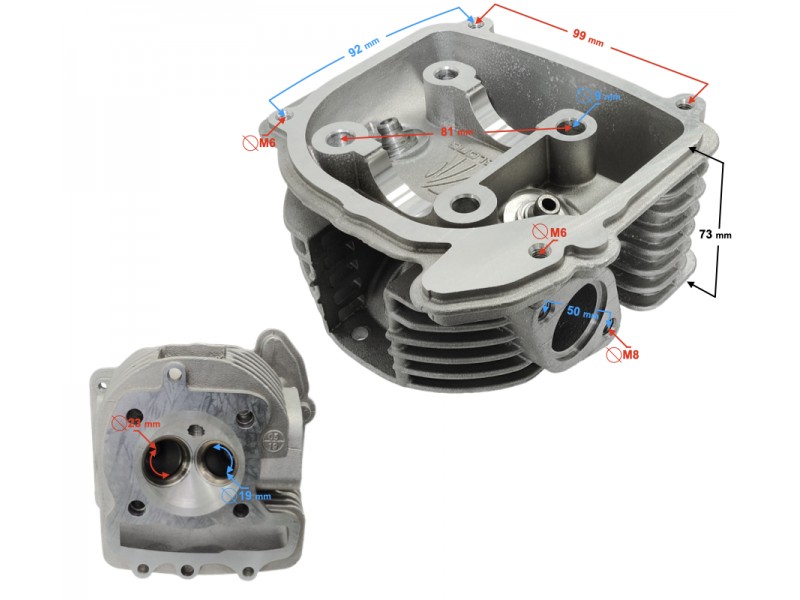 Cylinder head without valves Cylinder head without valves