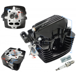 Moretti Cylinder head for motorcycle 4T CG 150cc 162FMI black Moretti Cylinder head for motorcycle 4T CG 150cc 162FMI black