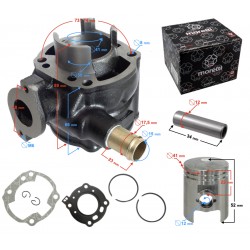 50cc 2T Moretti cylinder for Katana scooter liquid cooled / black color