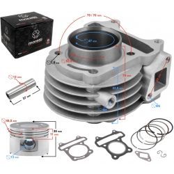 Cylinder for scooter 4T 80cc 139QMB, with outlet for temperature sensor Cylinder for scooter 4T 80cc 139QMB, with outlet for temperature sensor