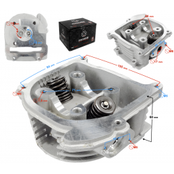 Moretti cylinder head for 4T 50cc 139QMB scooter without recirculation valve, short valves