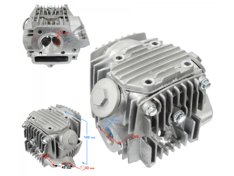 Cylinder head for horizontal engine 152FMH,110cc 4T, 4-speed manual