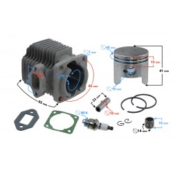 Cylinder for Pocket Bike 2T 50cc