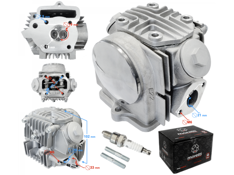 Moretti Cylinder head for moped 4T 50cc 139FMB