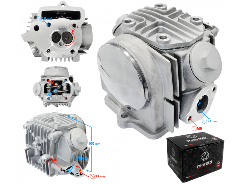 Moretti Cylinder head for moped 4T 70cc 139FMB Moretti Cylinder head for moped 4T 70cc 139FMB