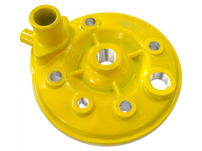 Moretti Cylinder and cylinder head for moped 2T 80cc AM6, yellow