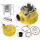 Moretti Cylinder and cylinder head for moped 2T 80cc AM6, yellow
